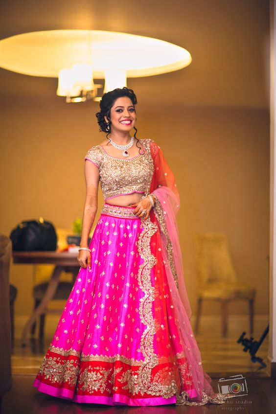 40.Purple with red border designer lehnga 