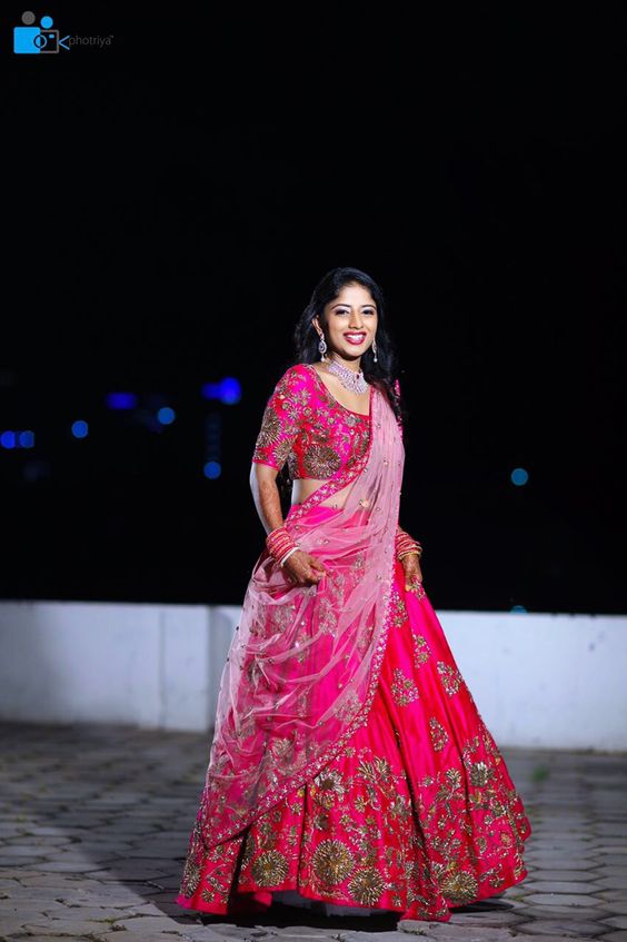 43.Gorgeous Pink Bridal Lehnga 