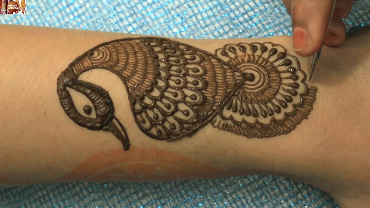 43.beginners Peacock Mehndi design 