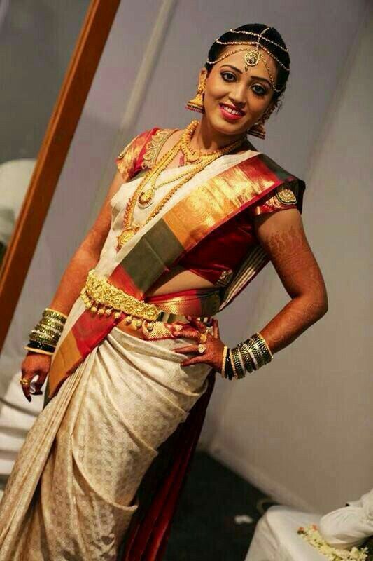 8.Red with Green border silksaree