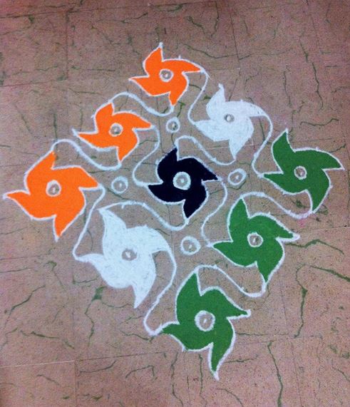 19.Tricolor Rangoli 