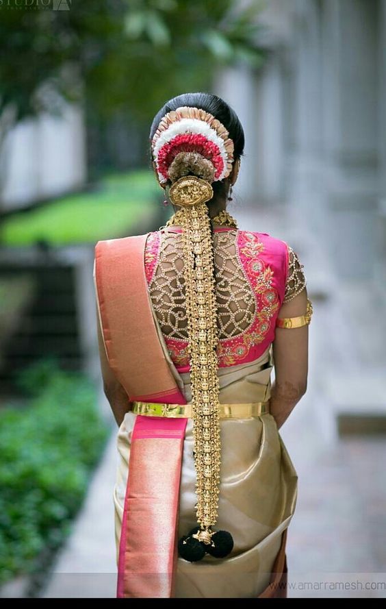 37.Golden Cut work High neck bridal blouse 