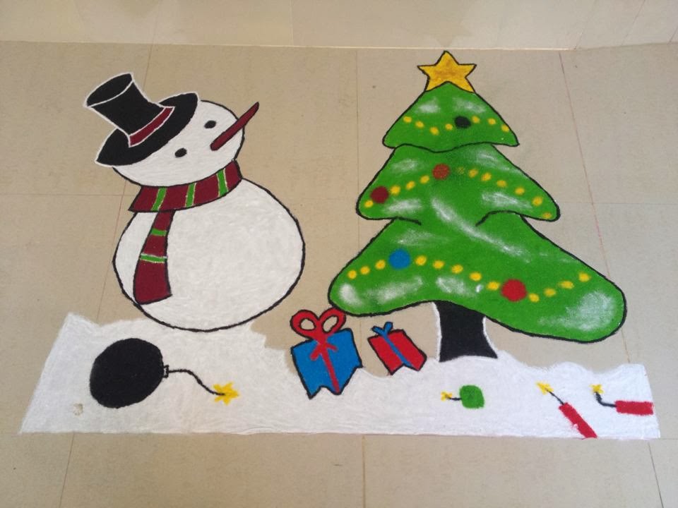 6.Rangoli design for christmas 