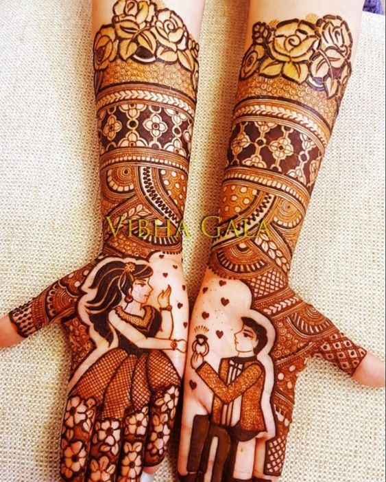 16.Valentines day mehndi design 