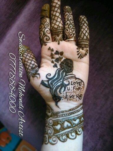 2.Love you forever mehndi design 