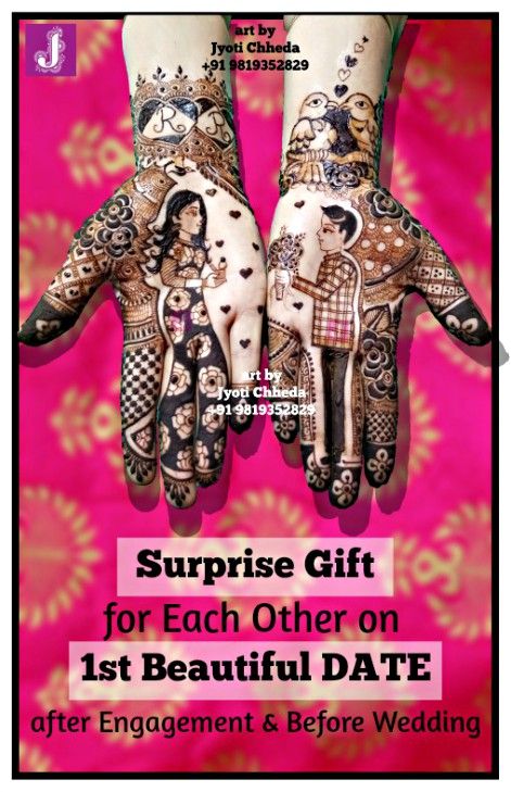 9.Suprise gift mehndi design 