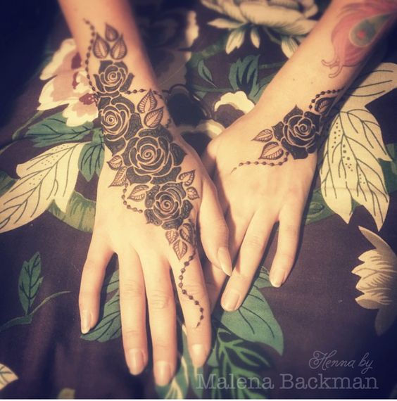 1.Rose Mehndi design #1