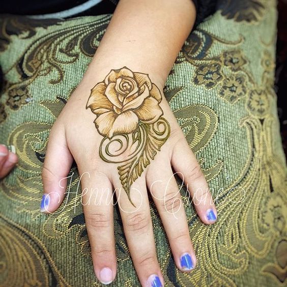 17.Rose Mehndi design #17