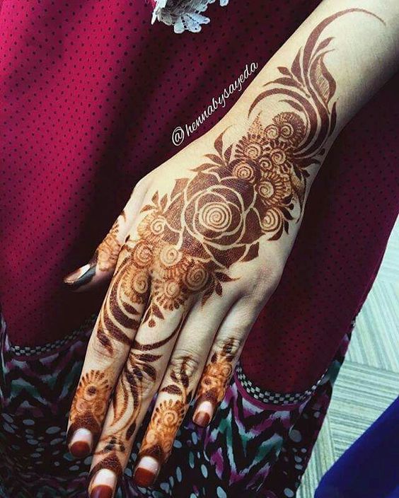 28.Rose Mehndi design #28