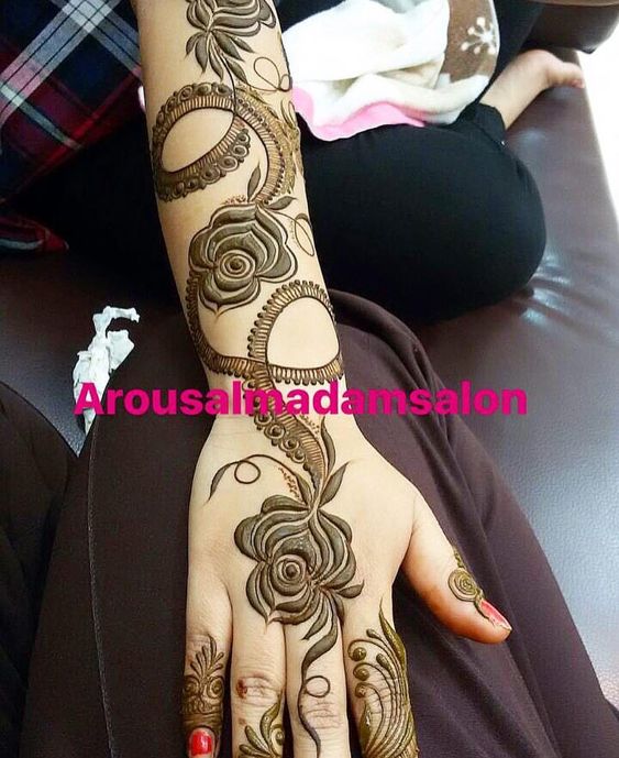 29.Rose Mehndi design #29