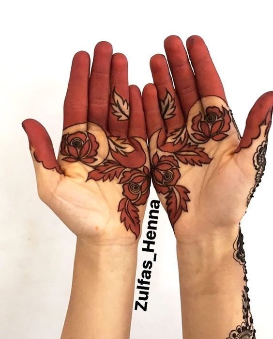 33.Rose Mehndi design #33