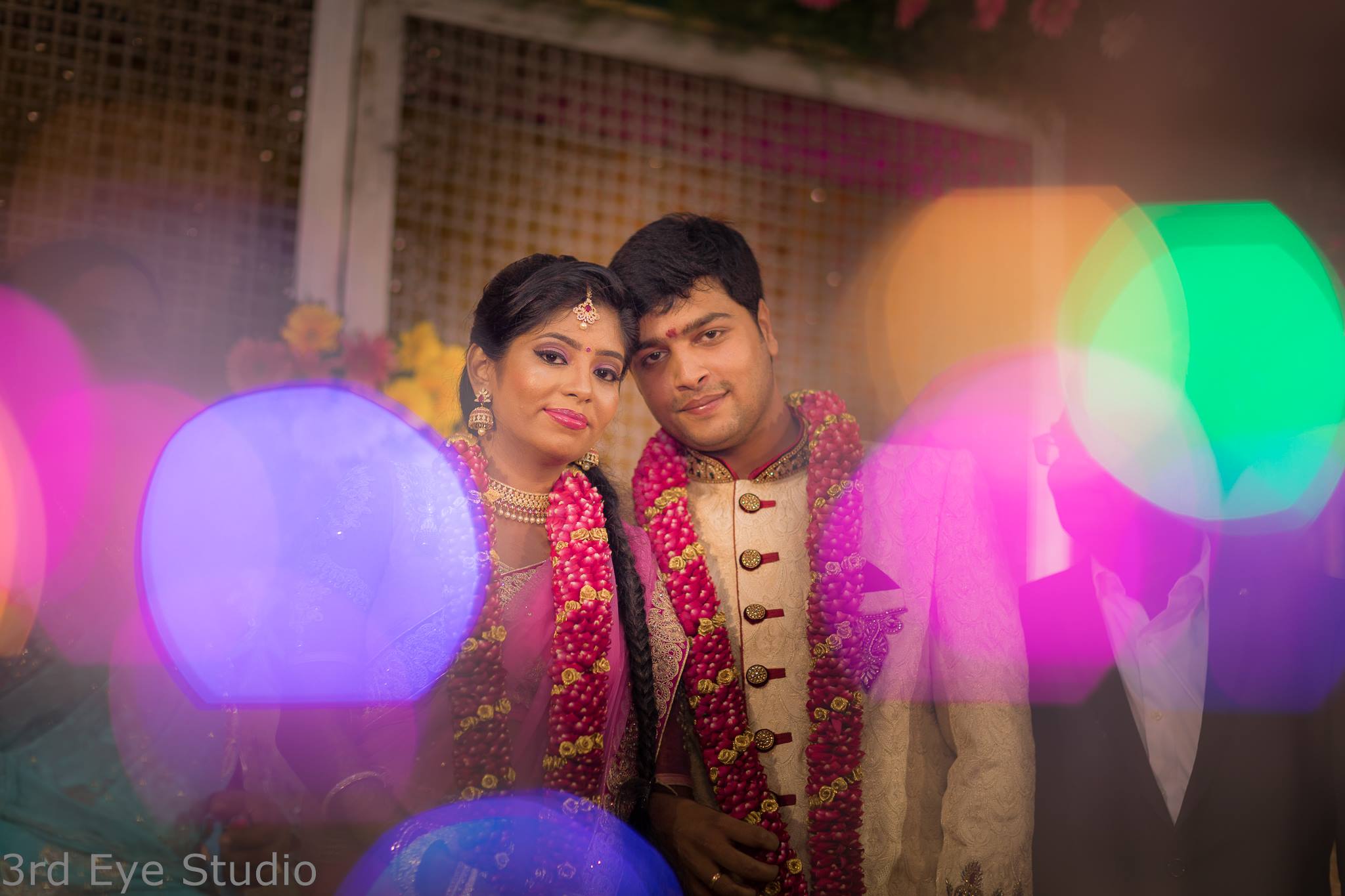 Rose Petal with Golden Rose Wedding Garland