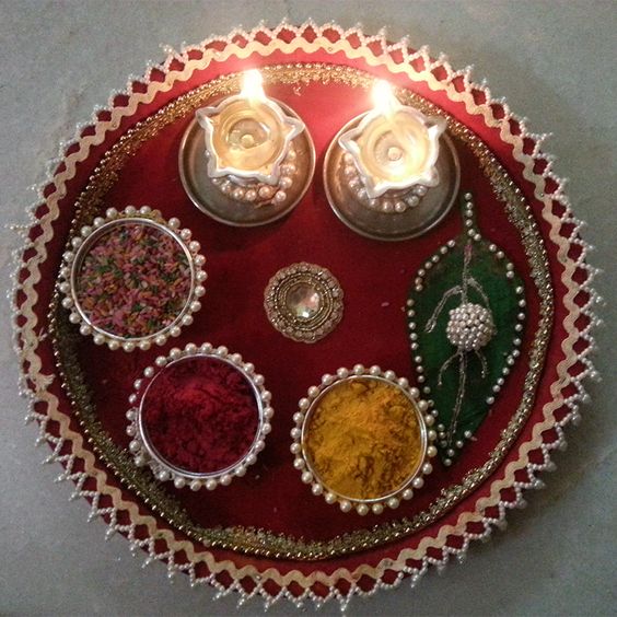 Manjal and Kungumam Aarthi plate