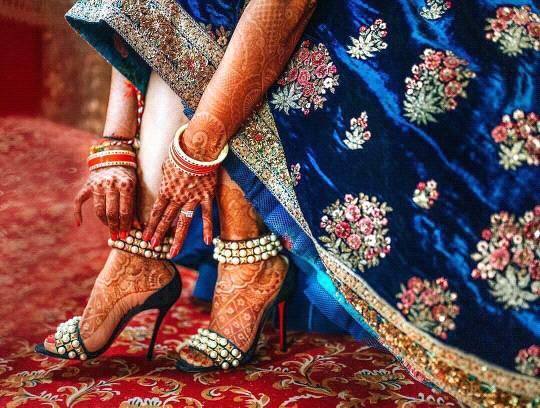 Rajestani bridal Mehndi for hand and feet