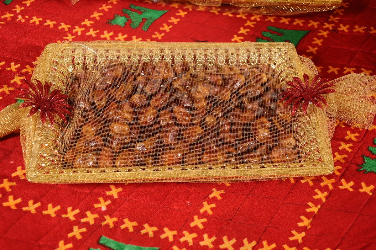 Dates covered in golden net