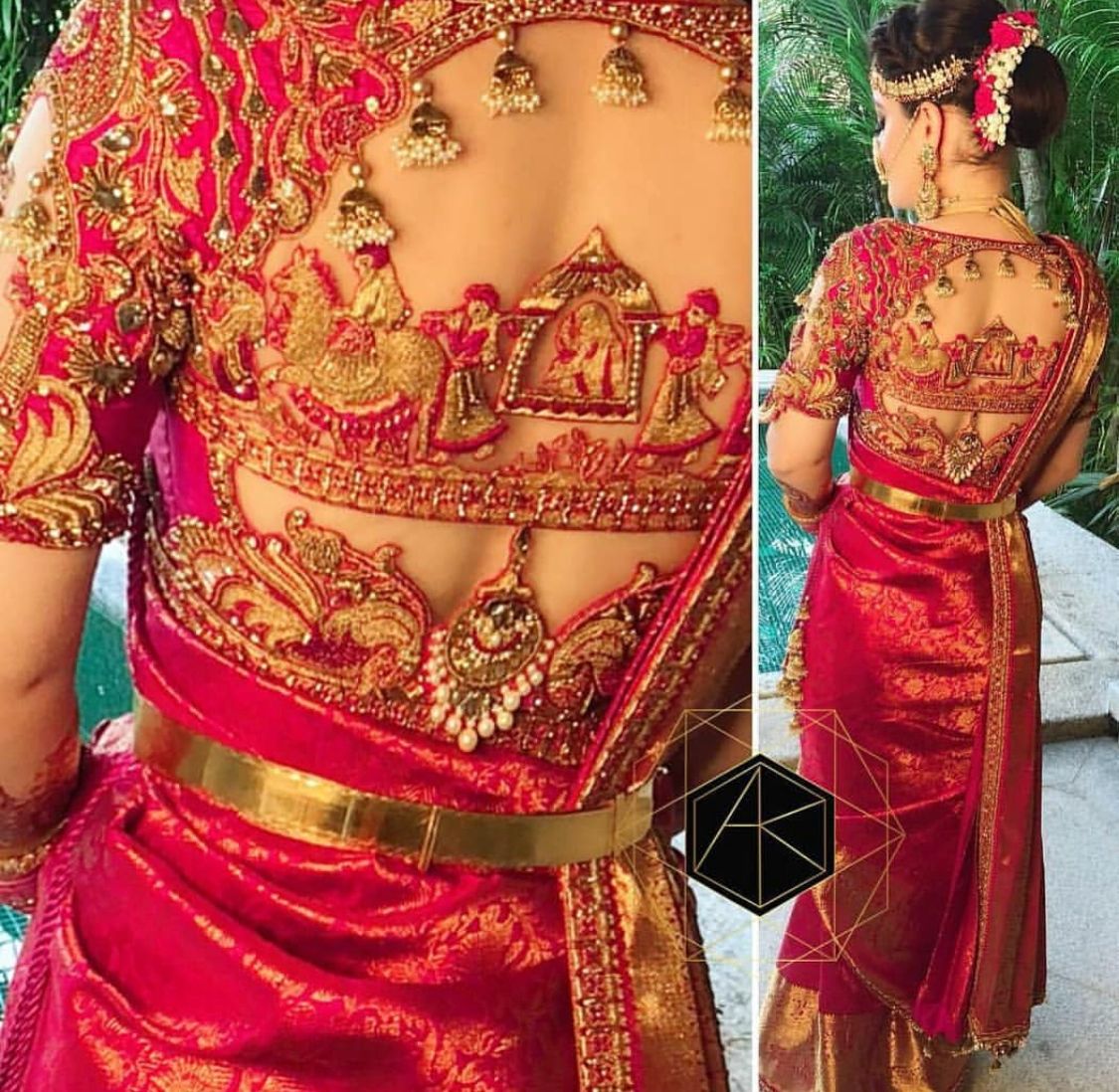 Story Telling Bridal Blouse-Heavy Work 