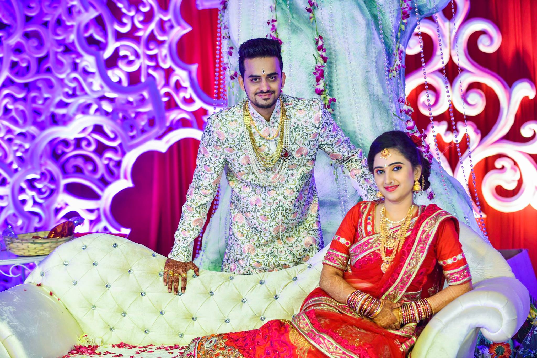 Big fat indian wedding-couple portrait