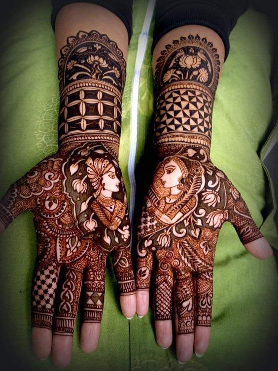  Tradition cum modern bridal mehndi 