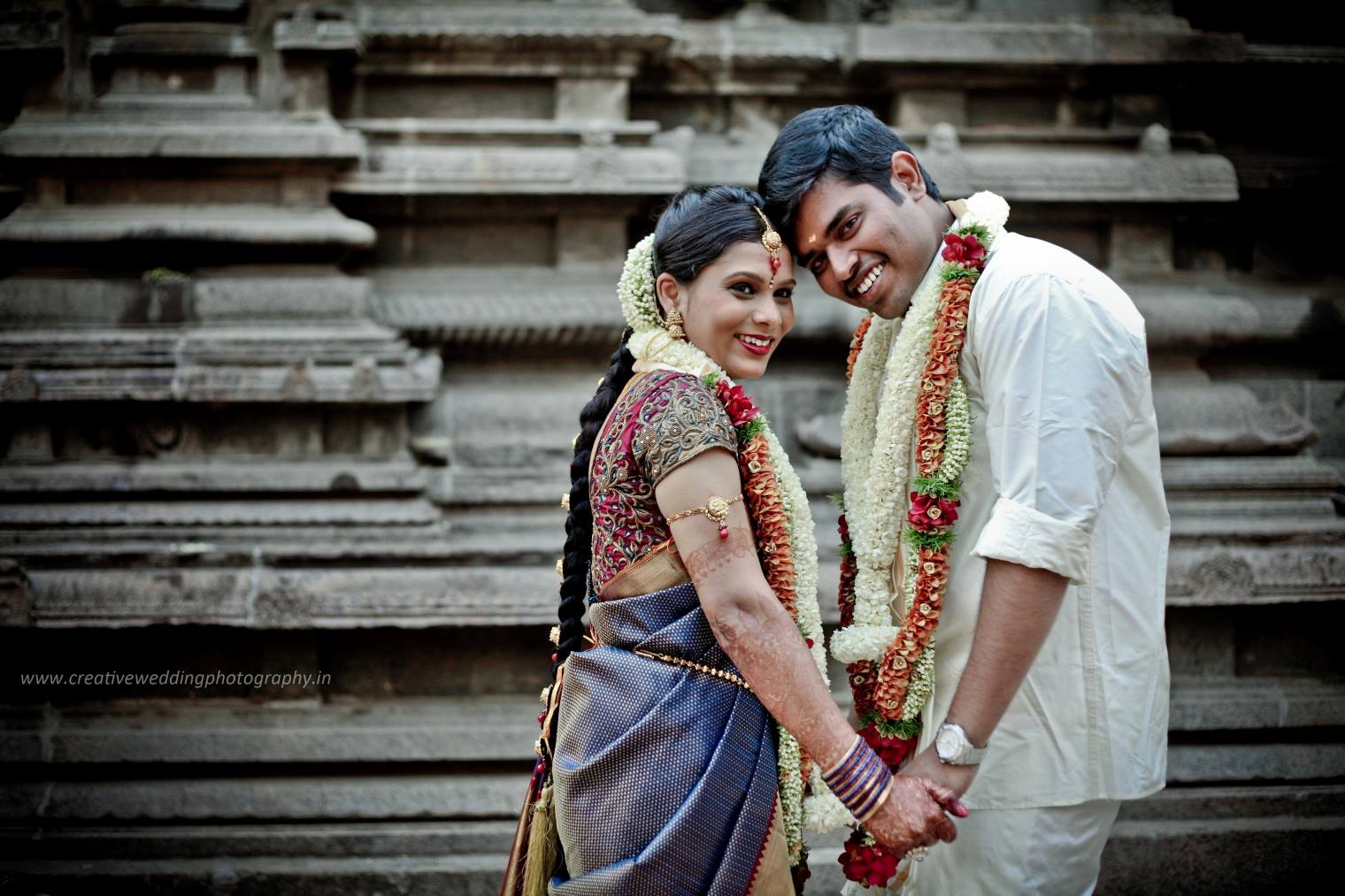 Brown orchid and white jasmine wedding garland