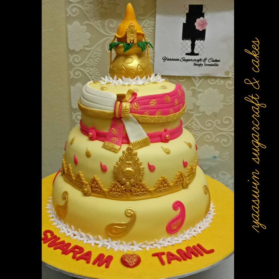 Veshti Saree Unique Wedding Cake