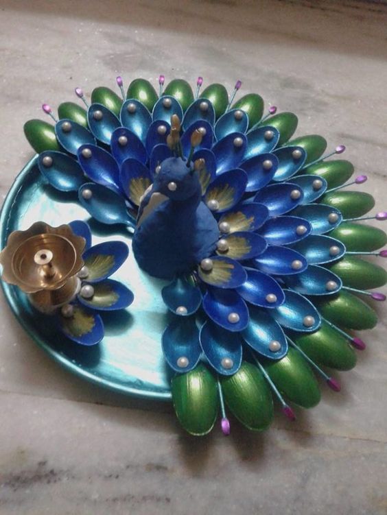 Peacock Aarthi Plate