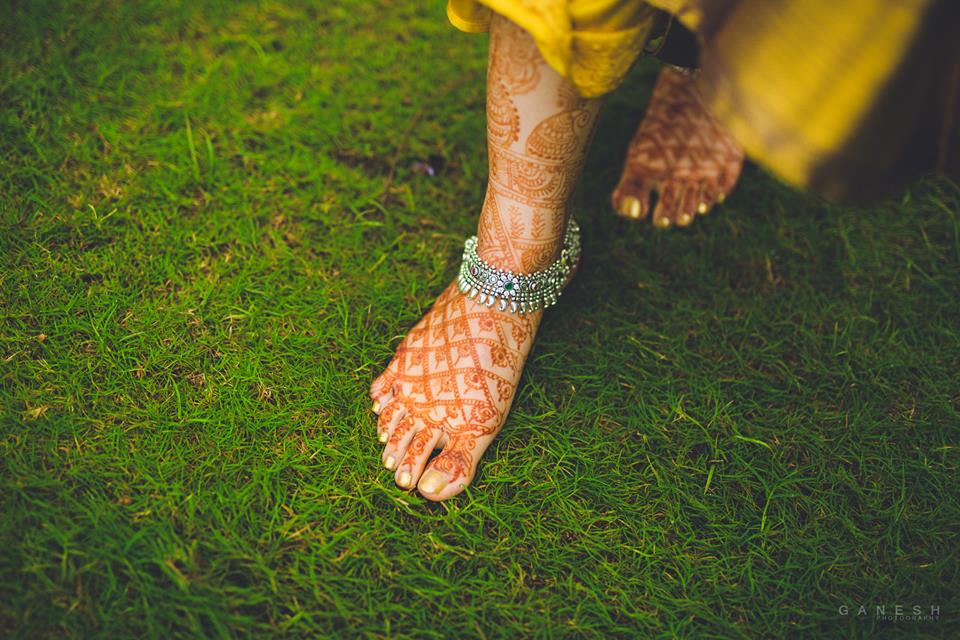 Silver flower anklet 