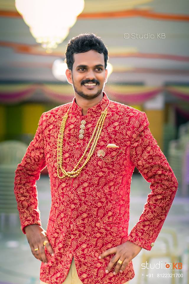 Red Designer sherwani