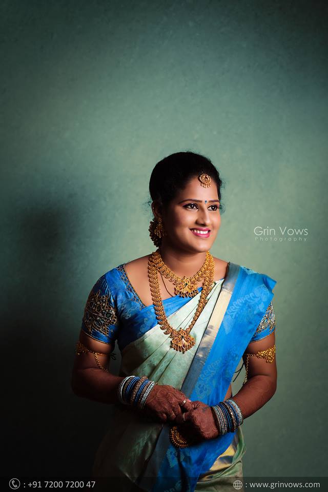 lavishing blue silksaree