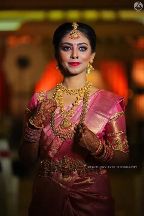 pretty pink silksaree