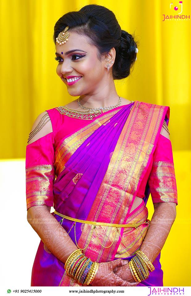 Violet Silksaree with Pink Border 