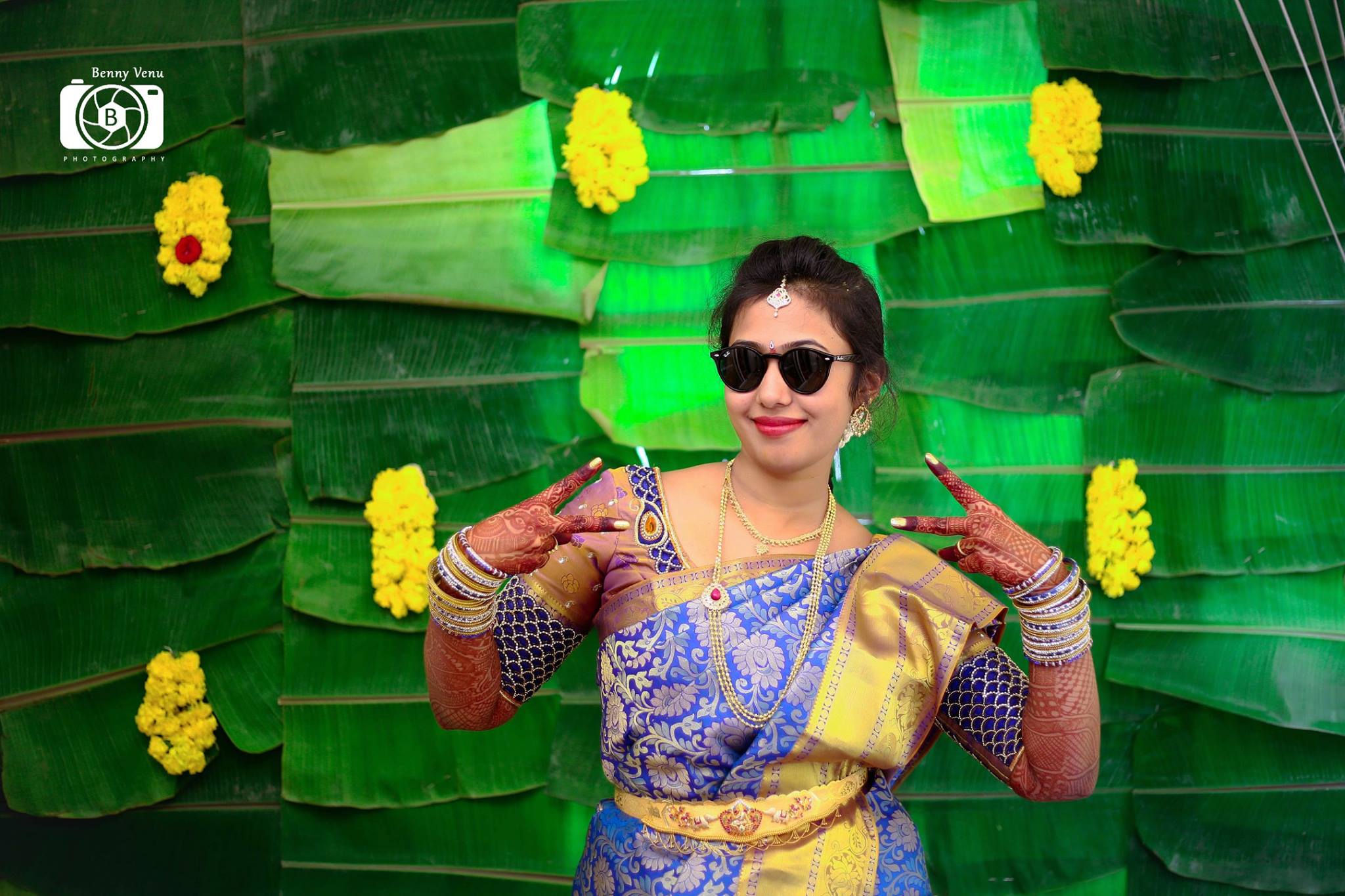 Royal Blue with Golden Border silk saree