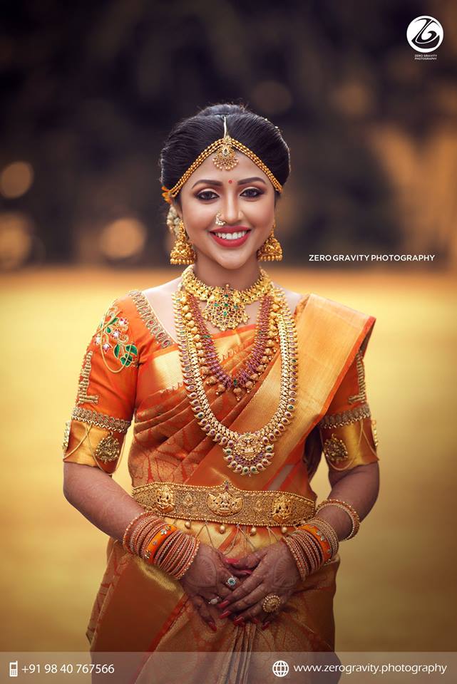 Ravishing Orange Silksaree