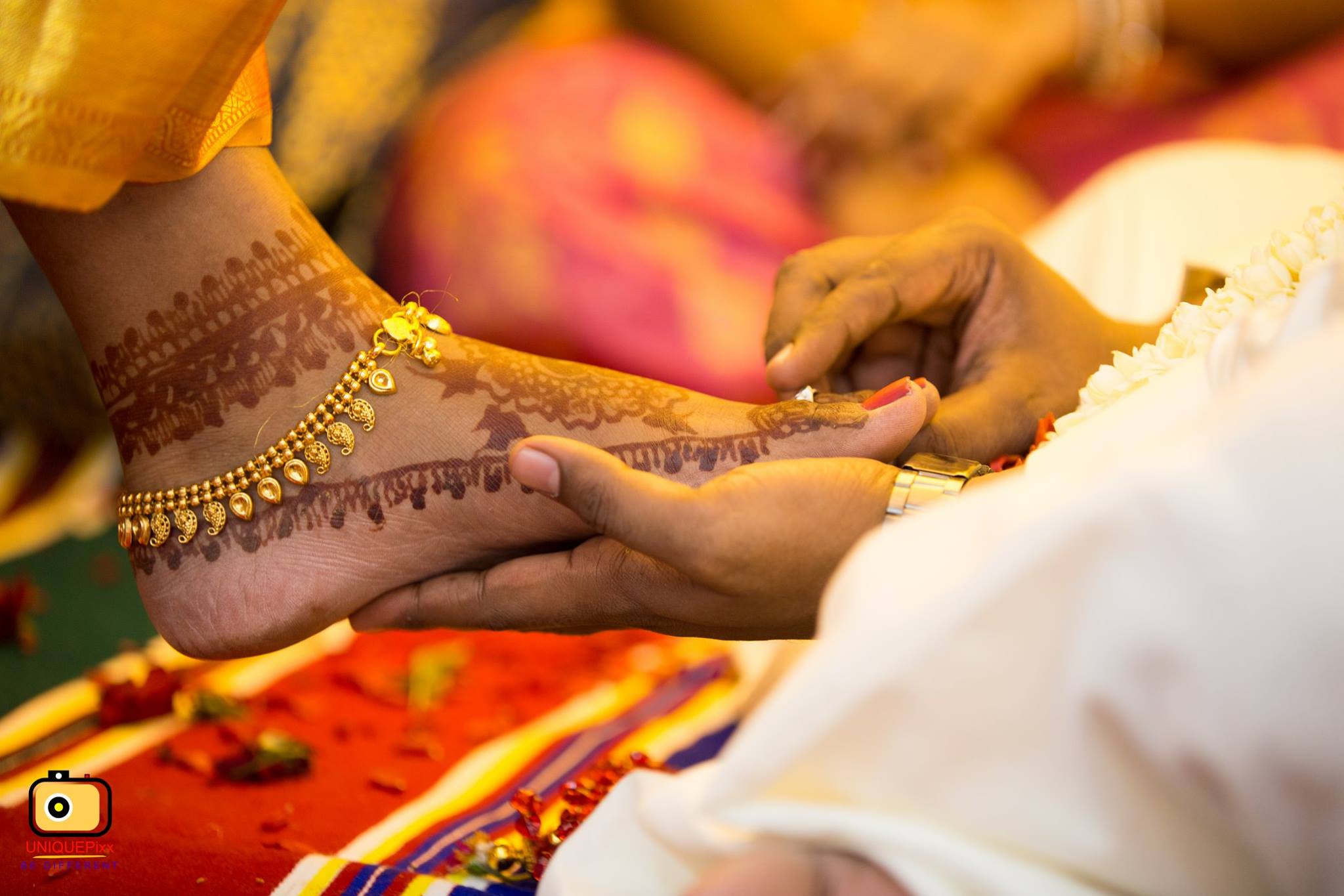 Cute mango with thilagam Anklets