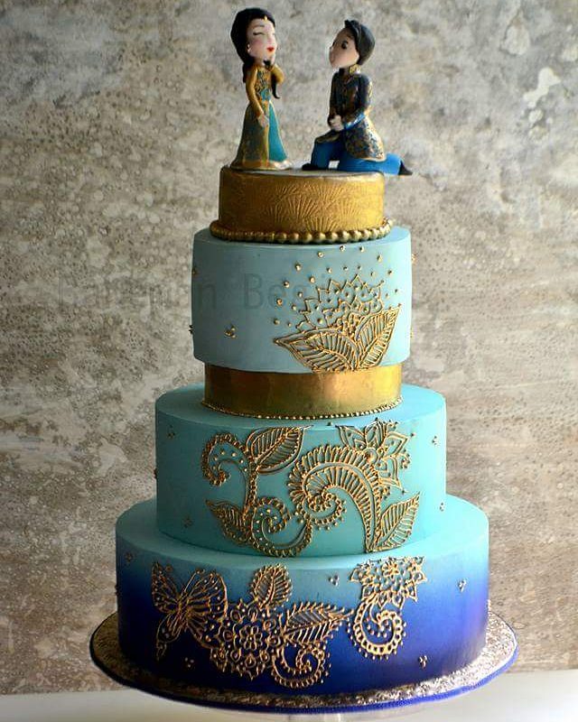 Bride And Groom wedding Henna cake