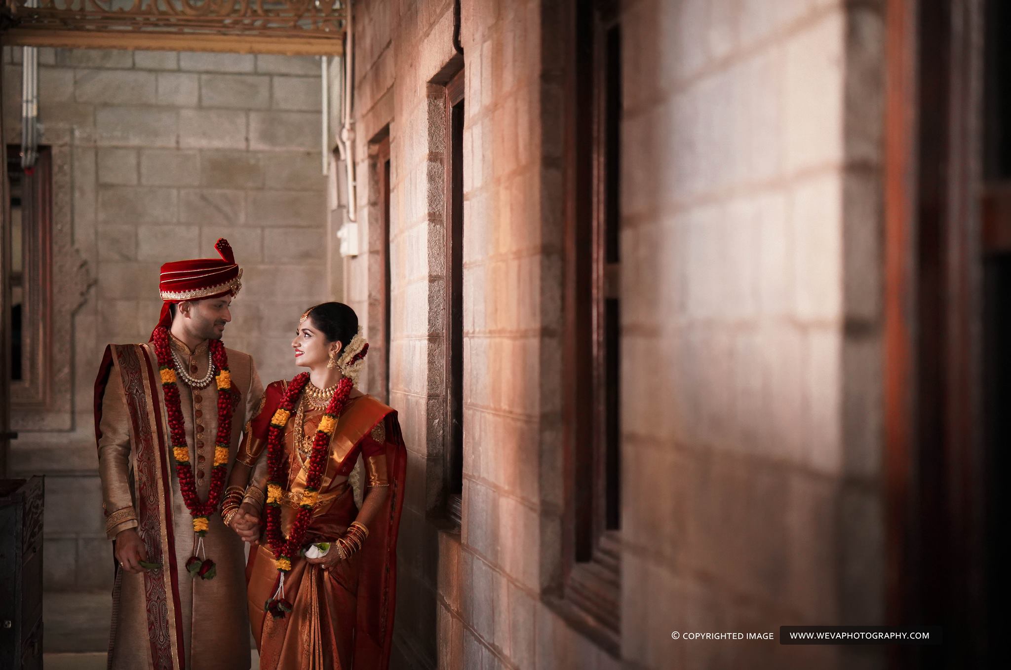 Traditional red Groom Sherwani