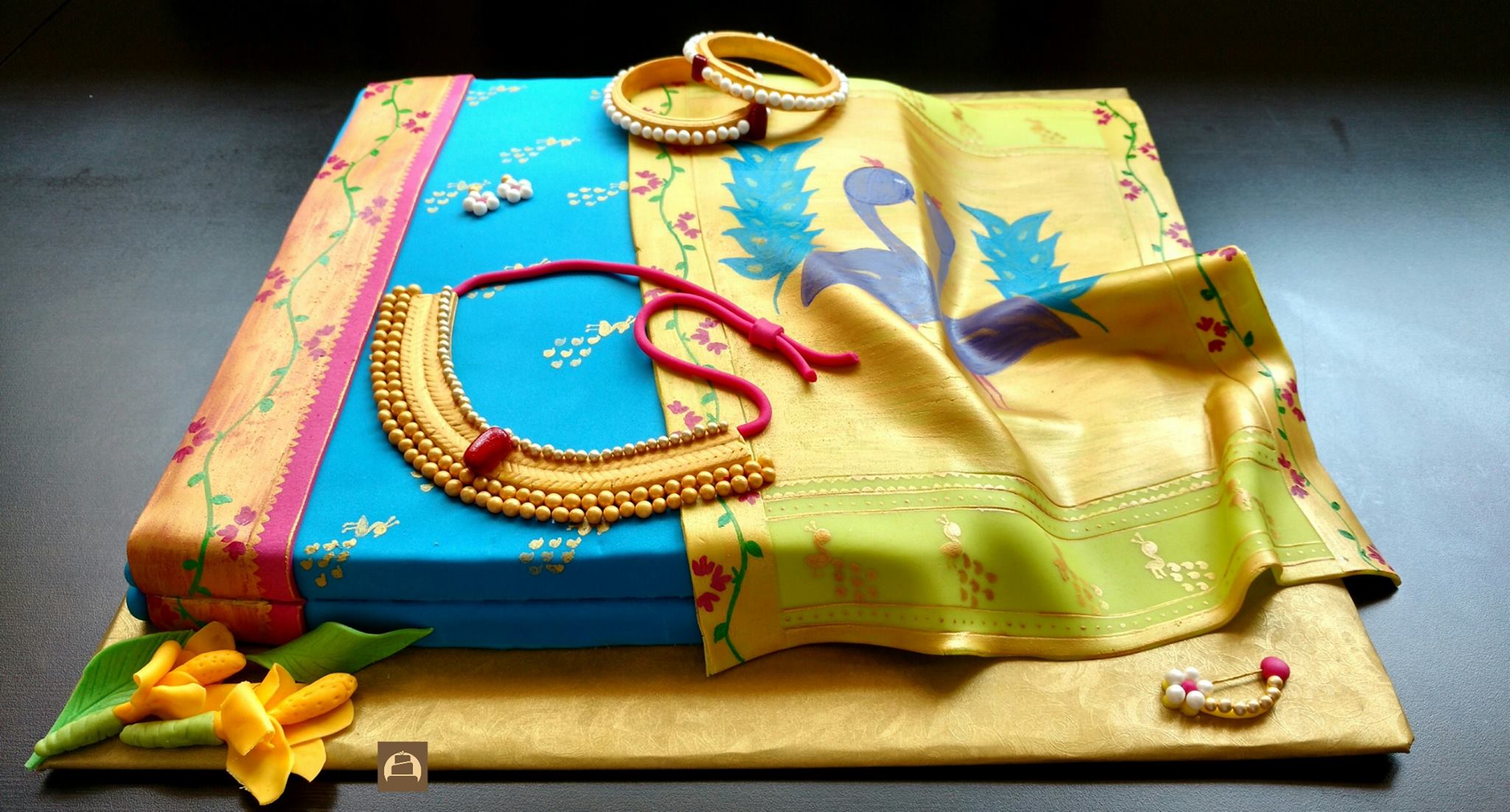 Wedding saree cake