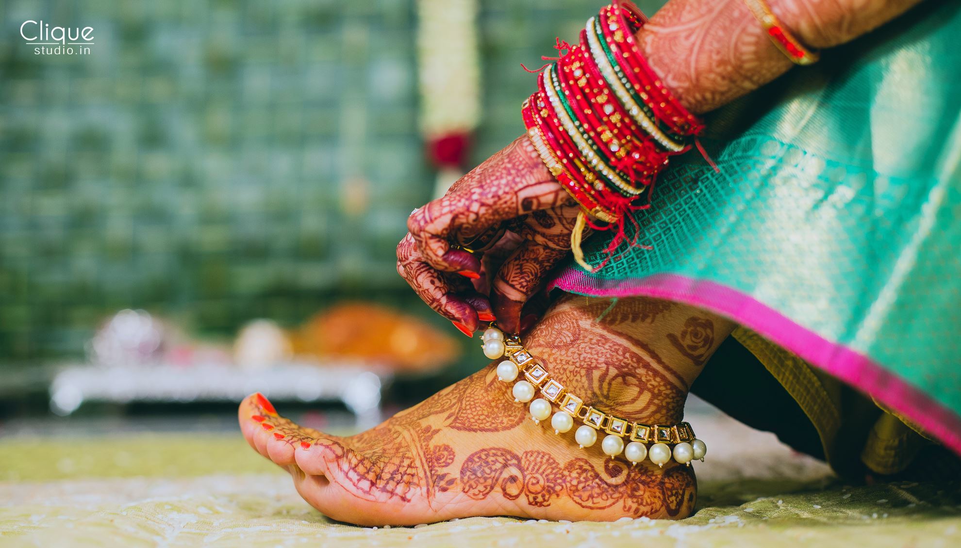 Kundan with Pearl Anklet 