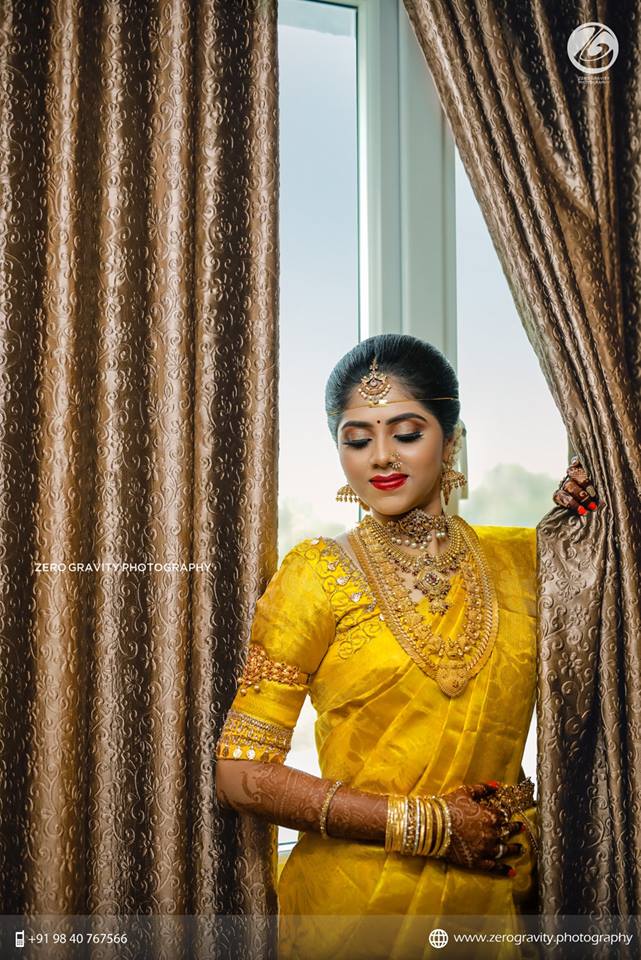 Gorgeous Yellow silksaree 