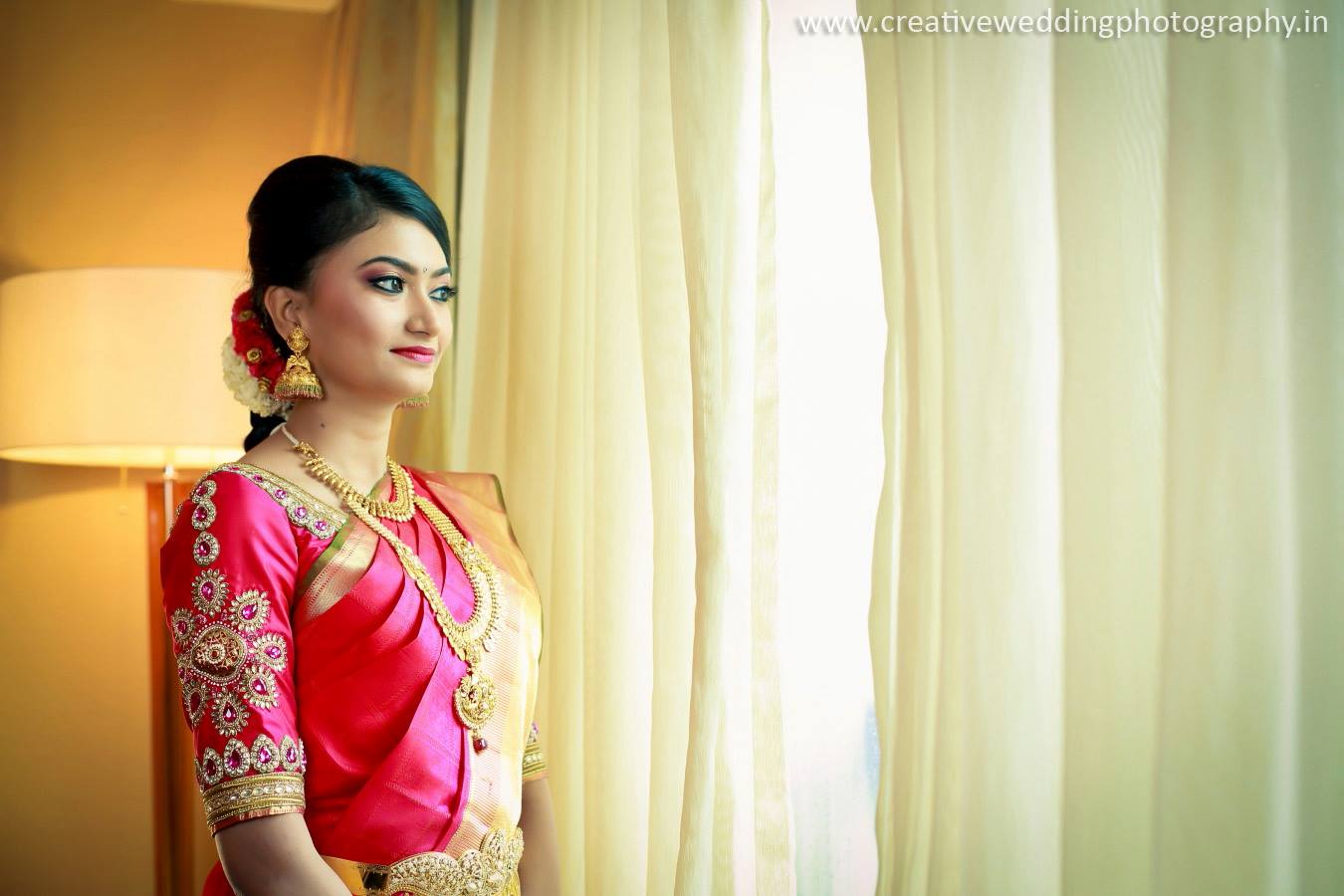 Pink Thilagam stone full sleve blouse