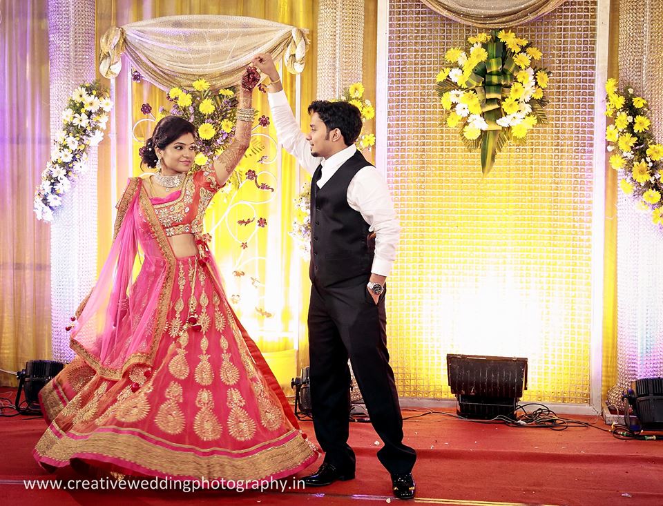 Pink With Golden bridal  Lehenga 