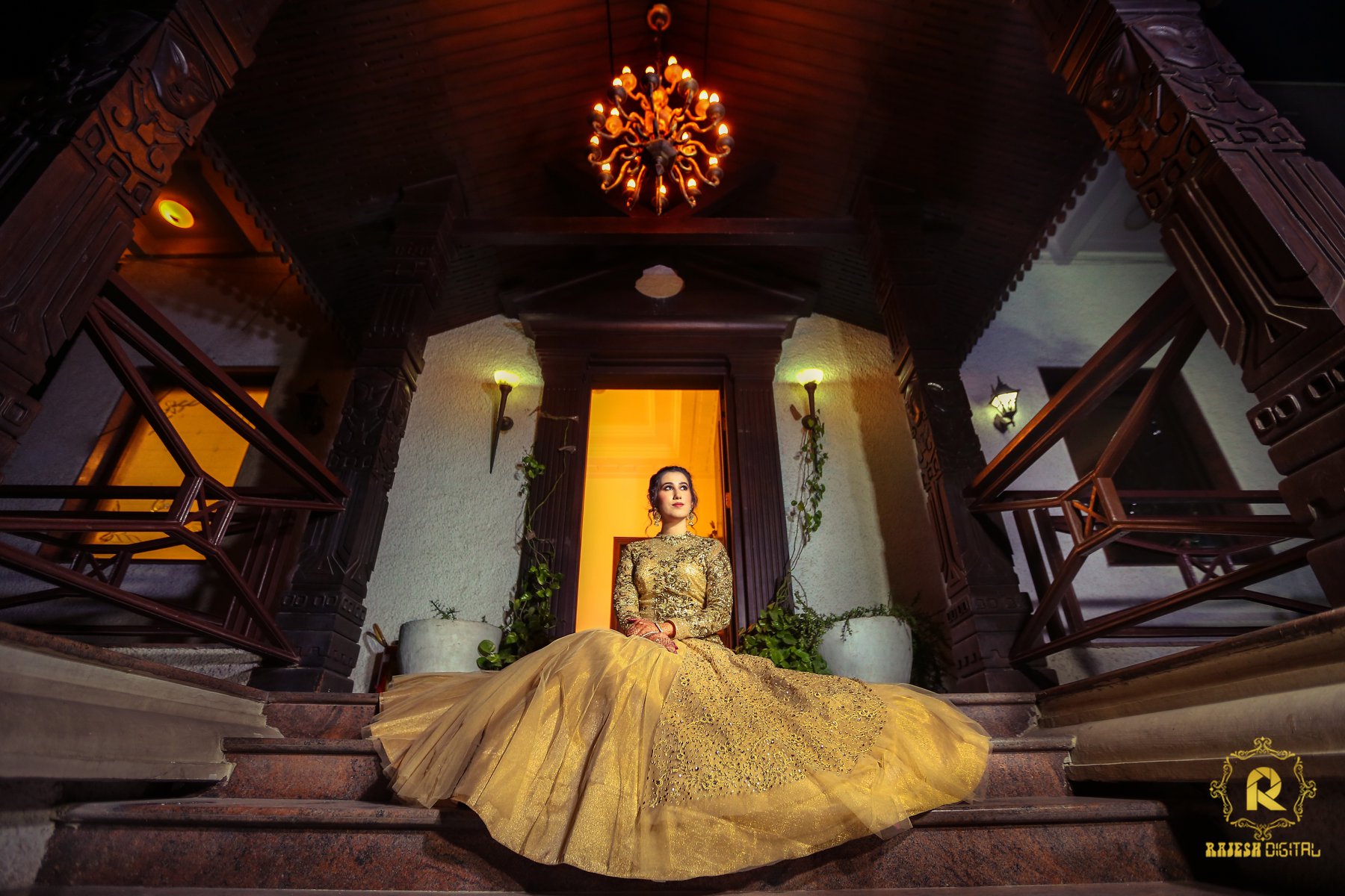 Golden Bridal Gown