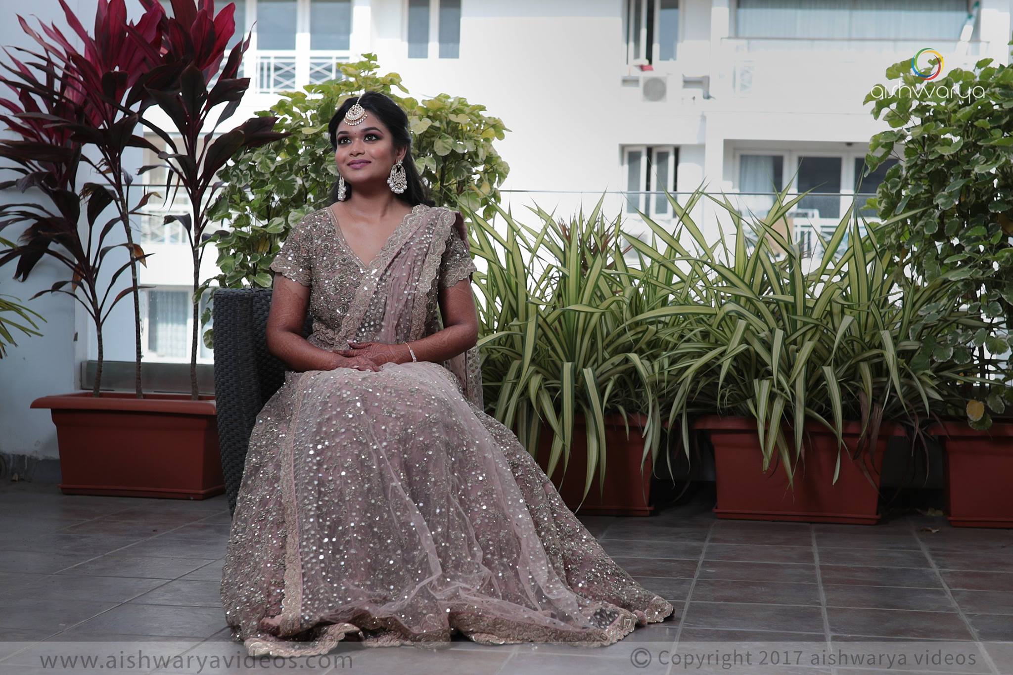 Silver Beads lehnga