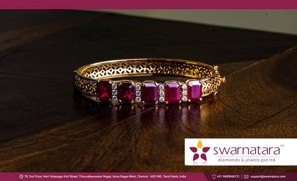 Ruby and diamond bracelet