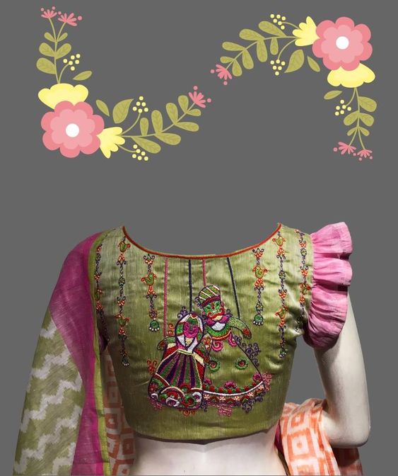 Designer bommai blouse