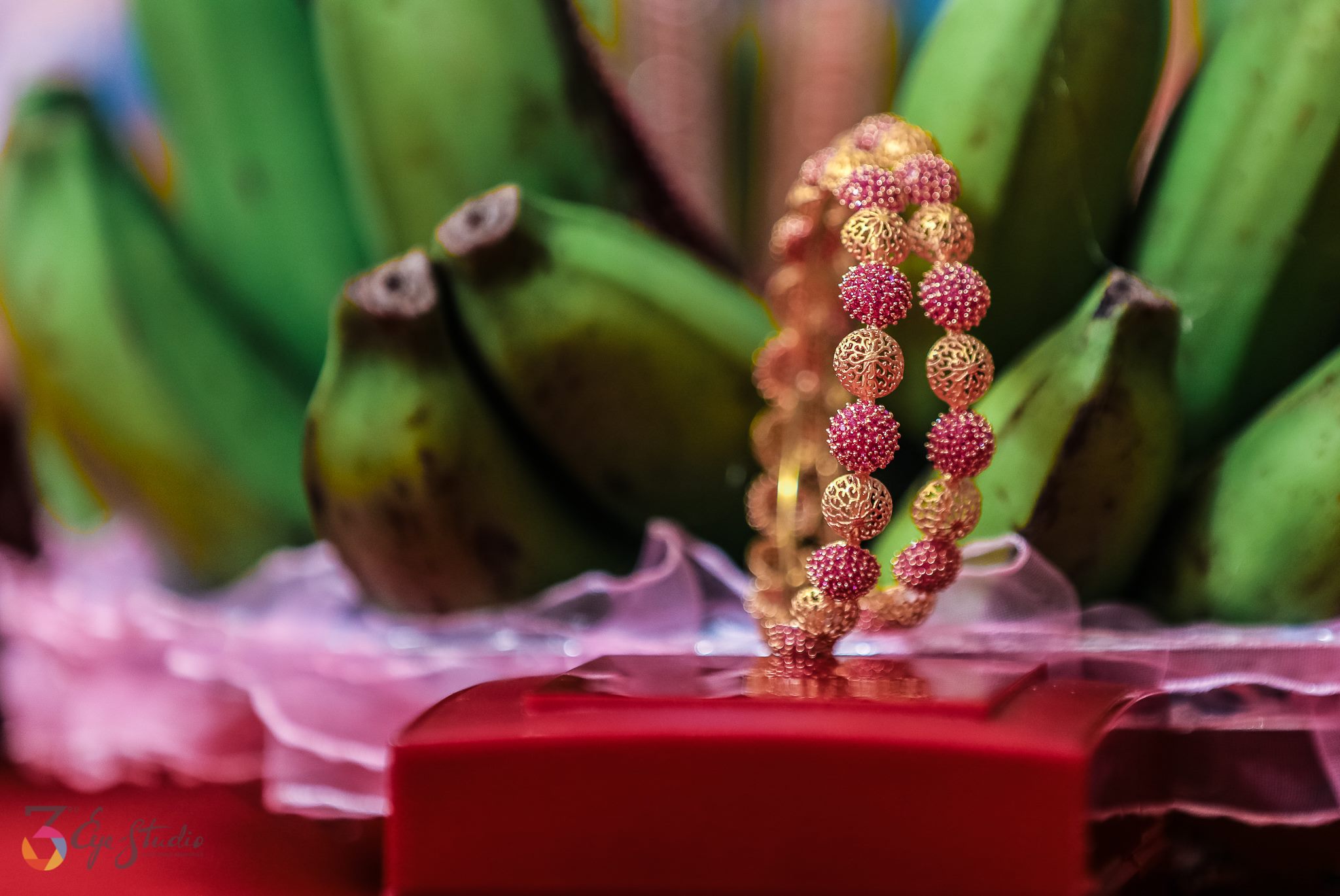 Gold with Pink Bangle 