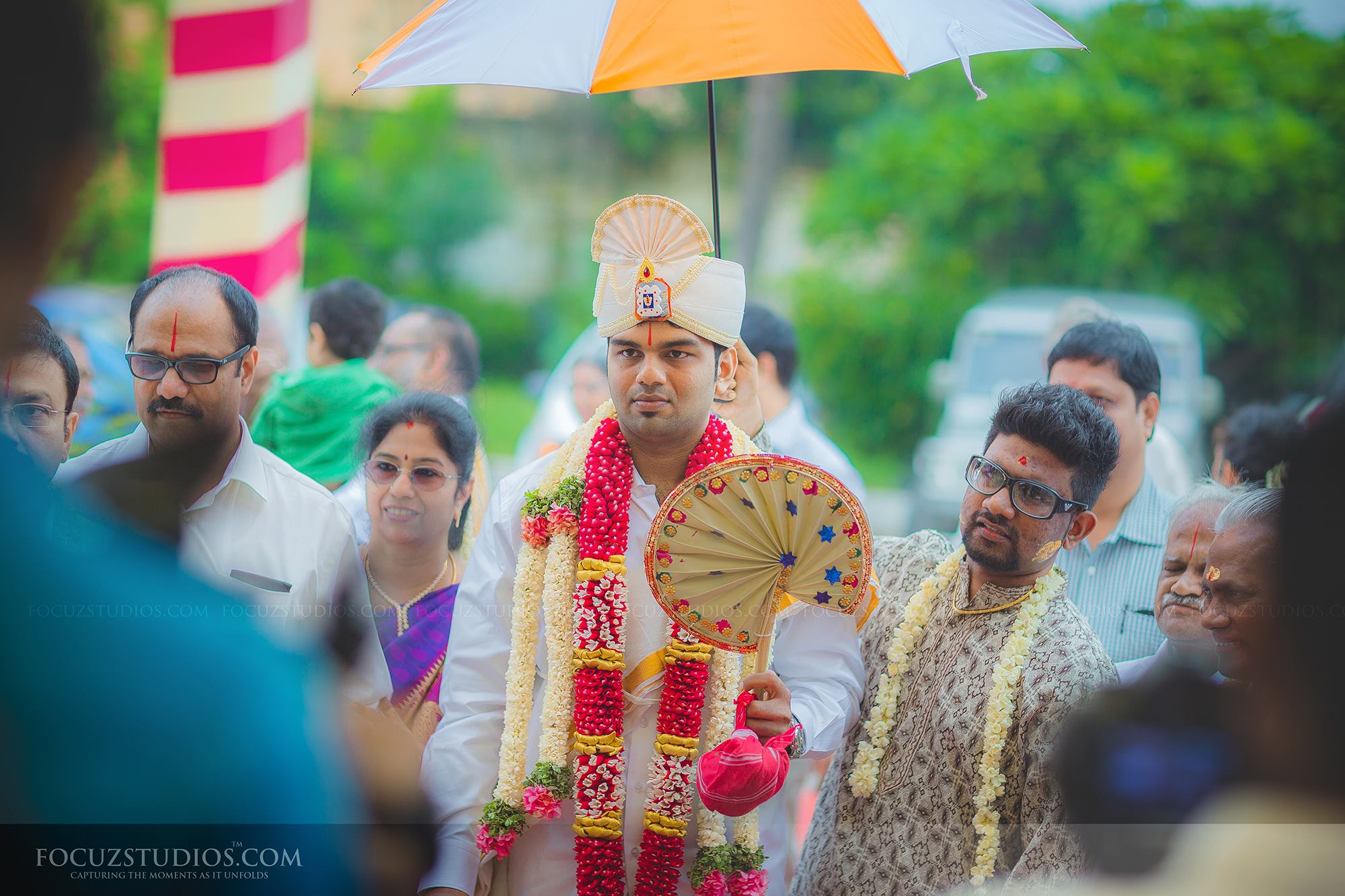 White Traditional groom outfit with turban