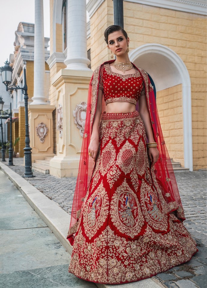 Styling Cultural Red Lehenga Design