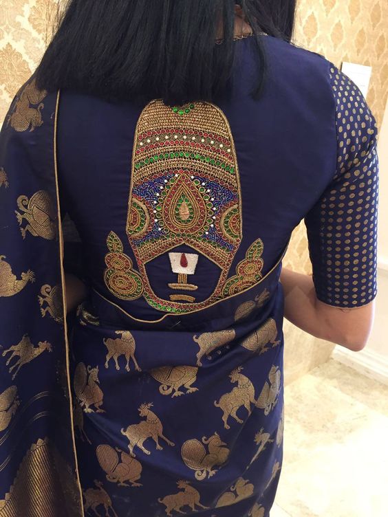 Govinda design blouse back design