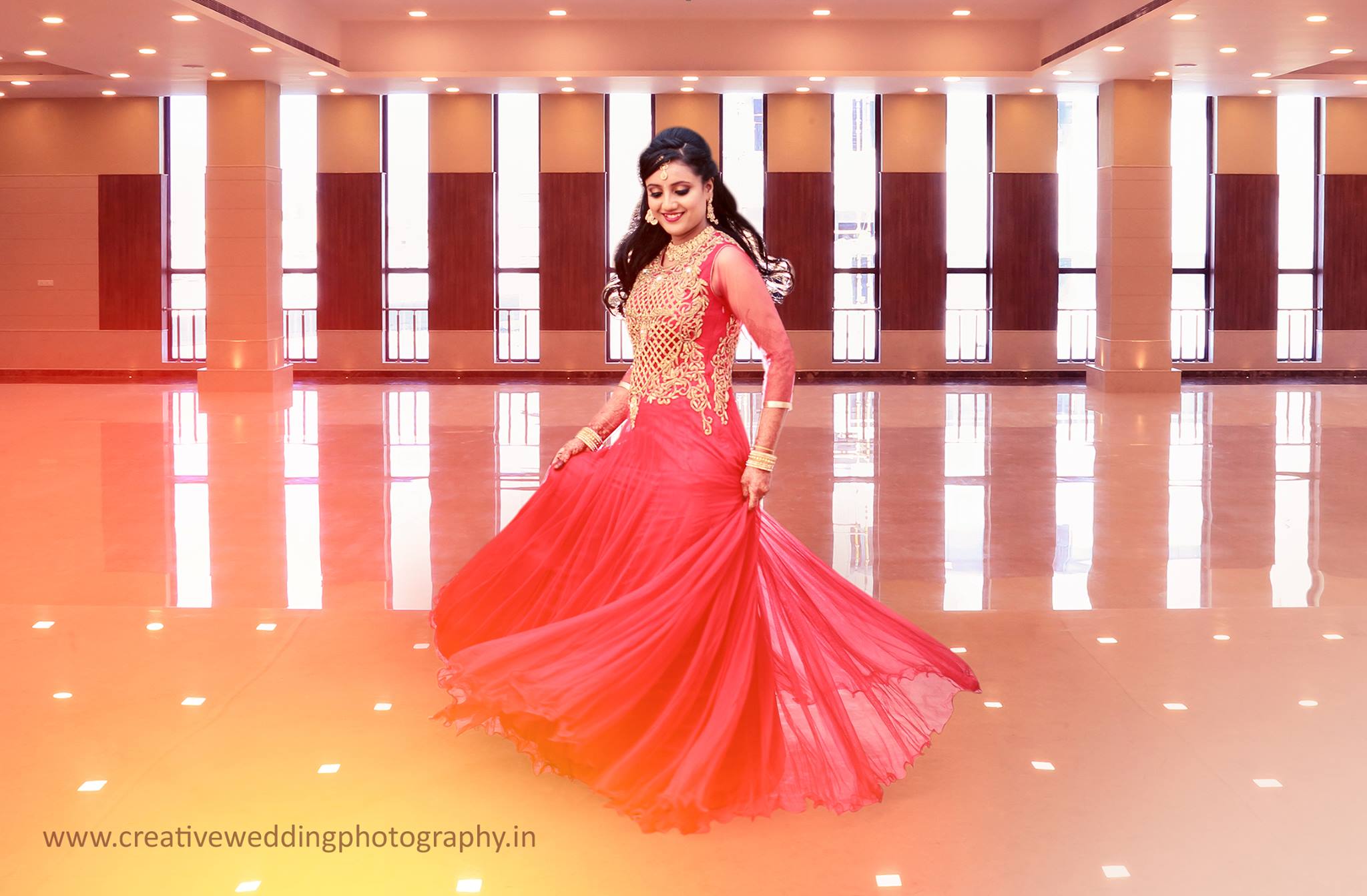 Designer Red Bridal Gown