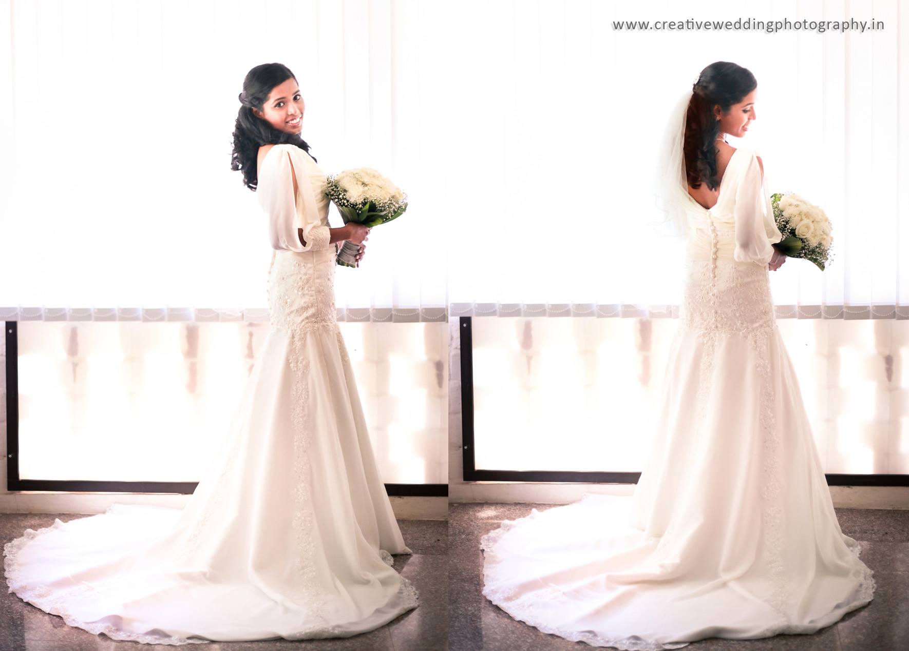 Back Design For White Bridal gown
